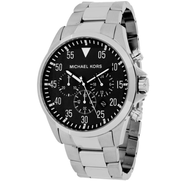 NWT Michael Kors Men's Gage Chronograph Steel Watch/ NO BOX - Picture 1 of 3